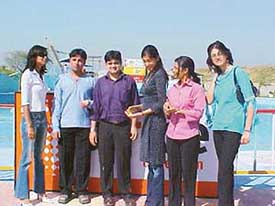  A Holi party was organised at Thunder Zone as part of the "Khelo Holi Celebrity Ke Sang" contest.