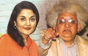Lord of the ring: Kishwar Ahluwalia with Lord Meghnad Desai