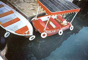 The solar-powered boat is a special attraction
