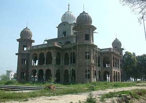 The historic Gurdwara Shaheed Bhai Taroo Singh in the village of Poohla