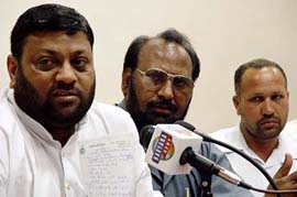 Naggal MLA Jasbir Mallour talks to mediapersons in Ambala