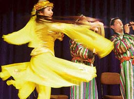 Uzbek performers at the international Sufi festival being organised by the Indian Council for Cultural Relations, in Chandigarh on Thursday.