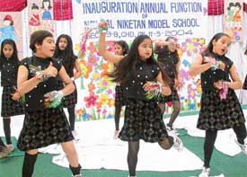 Students of Nav Bal Niketan Model School, Chandigarh, present a cultural show