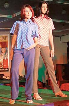 Models display the spring summer collection during a fashion show in Chandigarh