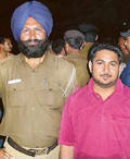 Head Constable Jagdev Singh and Personal Assistant to Haryana Governor Bakhwinder Singh, who jumped into Sukhna Lake and brought out Ajay Anand alive on Sunday evening. Anand later died in hospital. 