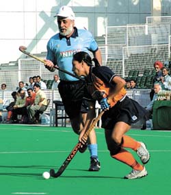 An exhibition match between the 1975 World Cup winners and Indian Women XI at Shivaji Stadium in the Capital.