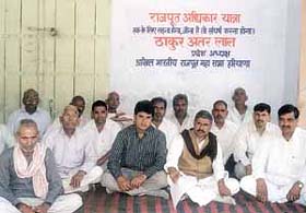 Some of the participants of the Rajput Adhikar Yatra