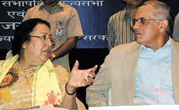 Rajya Sabha Deputy Chairperson Najma Heptullah and Lt-Governor Vijai Kapoor at a seminar on 'Ayurvedic Management of Hepatobiliary and Splenic Disorders' in the Capital on Friday.