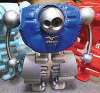 This 15-inch-tall robot can pick itself back up when it falls over and recognise more than 1000 voice commands - such as dance, bow, stop and advance - and also be controlled by remote from a cellphone.