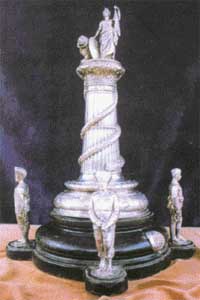 This silver trophy was presented to 35 Sikh by Lieut-Col T.H. Goldney