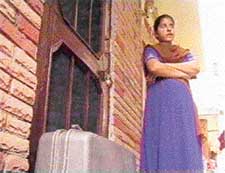 Radha waiting for three days outside her in-laws' locked house in Sector 56 in Chandigarh to be re-united with her estranged husband and one year-old son