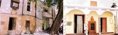 The dilapidated house of martyr Sukhdev till two months ago and the memorial 