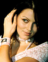 Model-turned-actress Yana Gupta displays a new Swiss wristwatch in the Ahmedabad 
