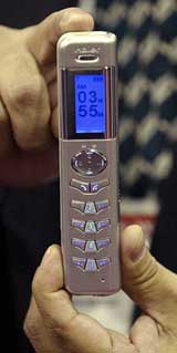 A P6 Haier pen phone is shown at the Cellular Telecommunications and Internet Association trade show in Atlanta