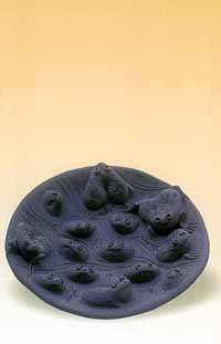 A ceramic artwork