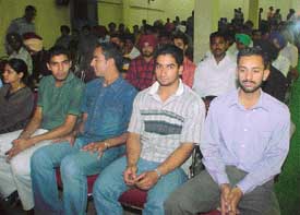 Students of GGN Khalsa College at the prize distribution function of the college
