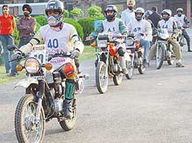 The 17th SJOBA Thunderbolt rally being flagged off at St. Johns High School,