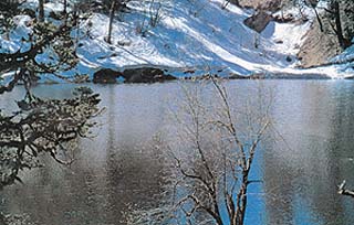 Dodital Lake in Uttaranchal is unspoilt and picturesque