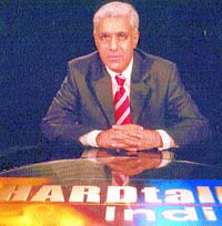 Thapar on Hardtalk India : Host of shows