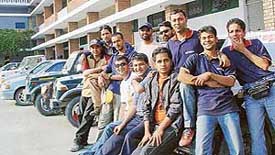 Participants of the Sjoba Thunderbolt rally in a jovial mood after the completion of the rally at St Johns High School 