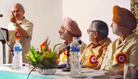 Mr Justice G.S. Singhvi makes a point at a conference of the Indian Association of Lawyers in Panchkula