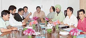 A view of the executive of the Chandigarh Club, which held a meeting on the club premises