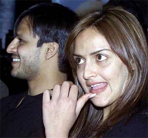 Bollywood star Vivek Oberoi and Isha Deol
