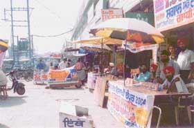 Roadside businesses around Clock Tower in Ludhiana