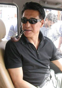Danny Denzongpa in the city on his way to Manali on Sunday