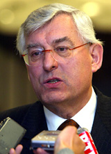 French drugs group Sanofi-Synthelabo's Chief Executive Jean-Francois Dehecq