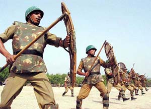 The lathi is an integral part of cops functioning