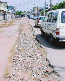 A road in Shakti Nagar Colony in Ludhiana lying dug up for more than three months, causing inconvenience to residents