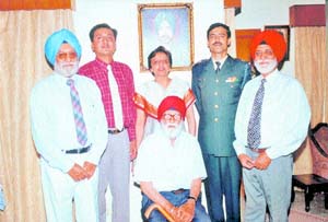Joginder Singh (sitting) with his clan.