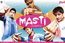 Aftab Shivdasani, Ajay Devgun, Ritesh Deshmukh and Vivek Oberoi in Masti