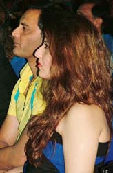Former cricketer Mohammed Azharuddin and his wife Sangeeta Bijlani at the launch of Shades Fashion Event