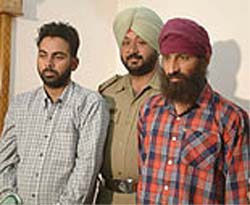 Satnam Singh Satta and Jagtar Singh Kala, who were nabbed by the Majitha police after an encounter near Sialka village in the Majitha police district