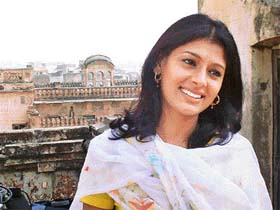 Nandita Das strikes a pose at the Quila Mubarak in Patiala