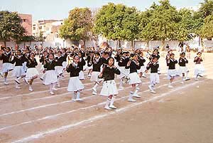 Children participate in their annual sports day