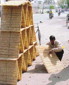 A house of cooler pads in Ludhiana