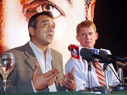 Singer and actor Lucky Ali with Lars Rebien Sorensen, president and CEO of Novo Nordisk