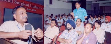 Dr S.K. Mishra delivers a lectue at the National Surgical Update 2004 