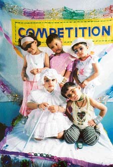 Students of Small Wonders Nursery School take part in a modelling show held during a freshers’ party