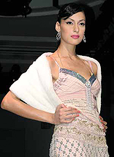 A model in Monisha Jaisings creation at the 5th Lakme India Fashion Week in the Capital on Friday.