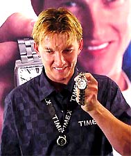 Australian cricketer Brett Lee launches Timex 150 years watch collection in New Delhi