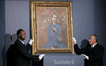 Pablo Picassos 1905 painting Boy with the Pipe, which became the most expensive painting ever sold at an auction