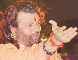 Sufi singer Hans Raj Hans performs at a jagrata at Sector 47, Chandigarh, on Saturday night