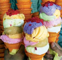 Price and quality war in ice-cream and frozen dessert majors in the city means good time for residents