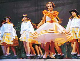 Children perform in a musical play, Peter Pan, at St Kabir School, Sector 26, Chandigarh
