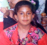 An undated handout photograph released on Tuesday, shows eight-year-old girl Hanan Salem Madrud who was shot by a British soldier