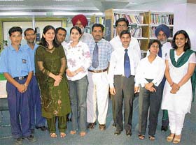 The staff of the British Library, Sector 9, Chandigarh